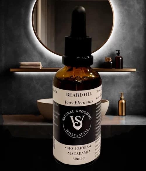 Bartöl mit Jojoba und Macadamia- natürliche Bartpflege von Wille & Style