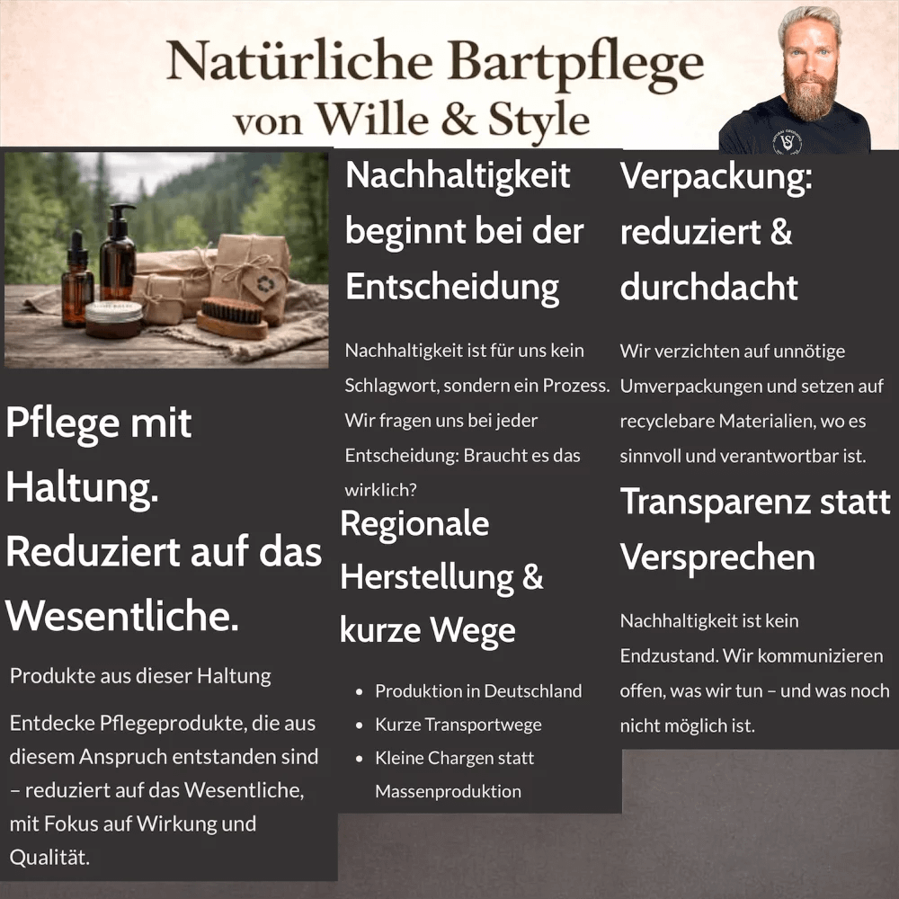 Nachhaltigkeit von Wille & Style aufgelistet