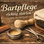 Bartpflege richtig starten – 3 einfache Routinetipps für einen gepflegten Bart 2 Bartpflege richtig starten: Auf dem Holztisch liegen Bartpflegeprodukte. So baust du eine einfache, natürliche Bartpflegeroutine auf – ohne Überpflege, ohne unnötige Produkte, Schritt für Schritt erklärt.