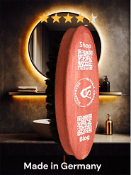 Natürliche Premium Bartbürste mit Wildschweinborsten – handlich & wirkungsvoll 9 Bartbürste mit Wildschweinborsten und Wille & Style Logo - Made in Germany-